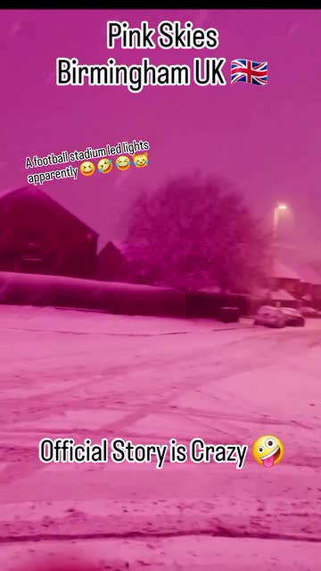 Sky Turns "PINK" In "BIRMINGHAM UK" Official Story is CRAZY!!