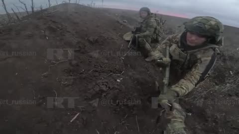 Rare footage of the assault on AFU trenches