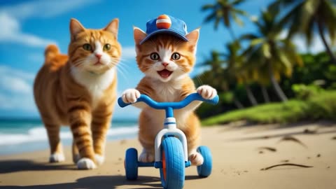 Kind Twin Kittens Help a Sick Mama Cat and Become Her Babies Forever😺👩‍👧‍👦🐾 #cat #kitten #ai