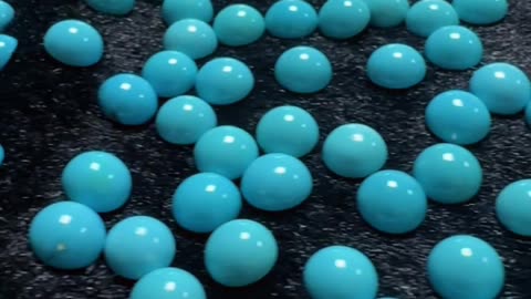 20250626-3 Sleeping Beauty Turquoise Cabochon: Deep-Sea Blues Gem on Fingertips