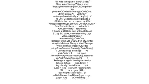 How to generate QR code with logo inside it