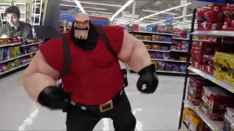 Outtake #1,005 Of The Heavy From The TF2 Video Game Dancing At Walmart Fake Funny Parody Video