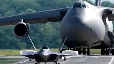 F-22 Raptor & C-5 Galaxy #c5 #f22 #f22raptor #usaf #戦闘機 #jetfighter #fighterjet #flugzeuge #ai