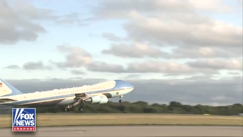 Air Force One departs from the UK, wrapping up President Trump’s second state visit.