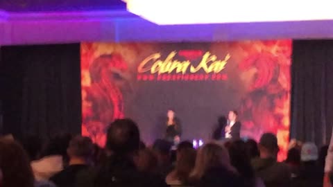 Danny Larusso on stage at the Cobra Kai con