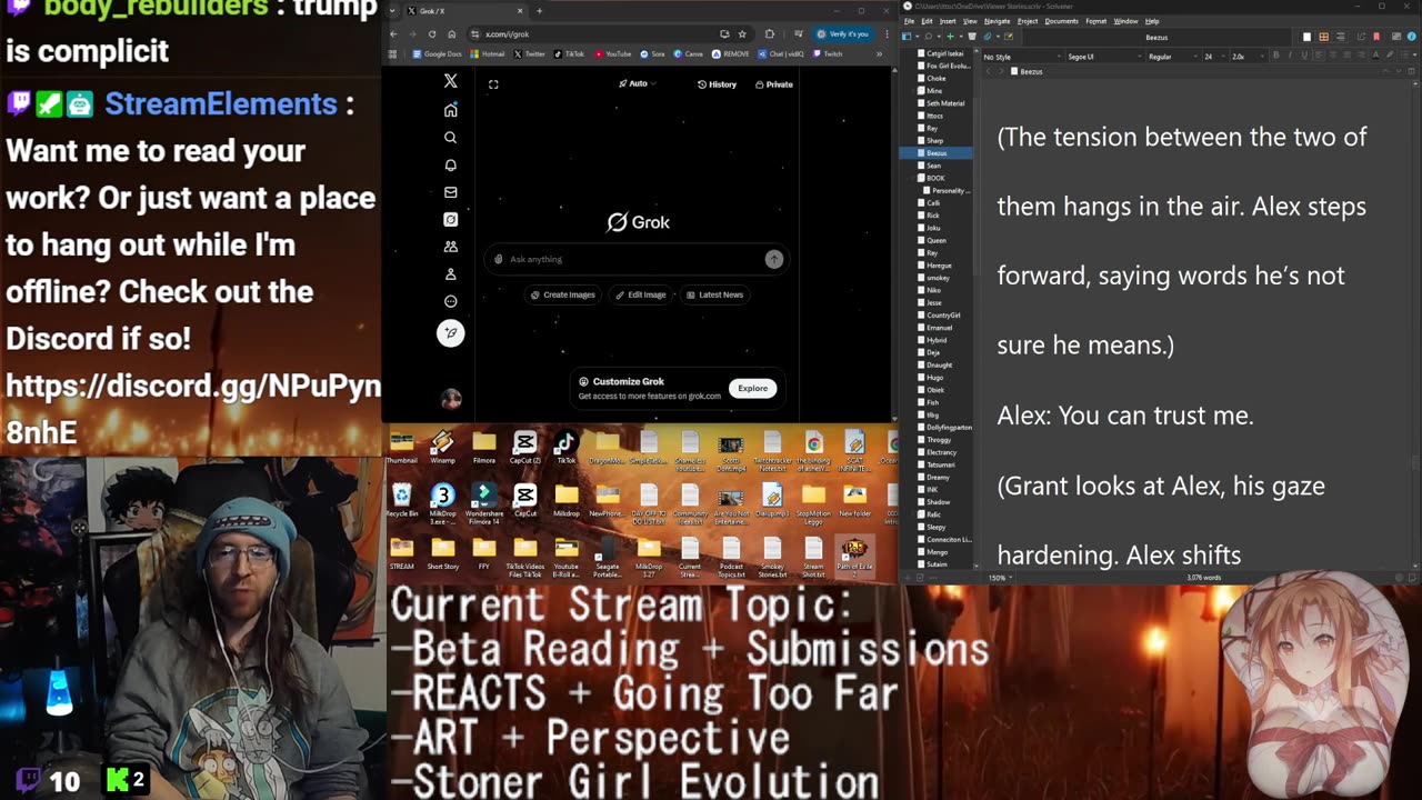 What A World We Live In | Beta Reading + REACTS + Commentary + Writing: Living Weapons | Drawing: Perspective | Stoner Girl Evolution