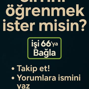 “İsmini yaz, sırrını öğren!