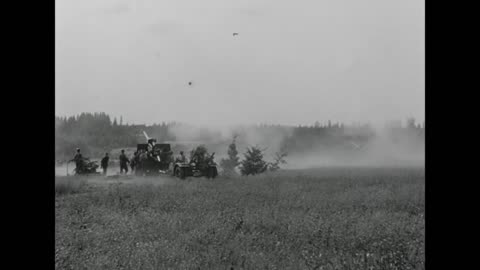 German 88mm Flak battery engage Soviet bombers over the Eastern Front in 1941