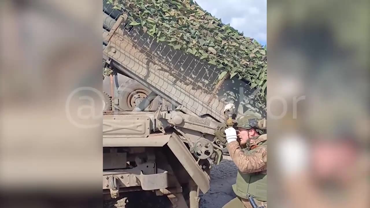 MRLS fire on a forest to the North of Chasov Yar