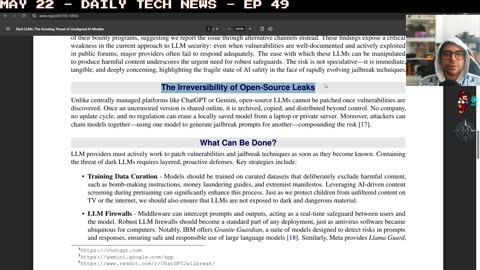 Daily Tech News - Ep 49 - Dark LLMs