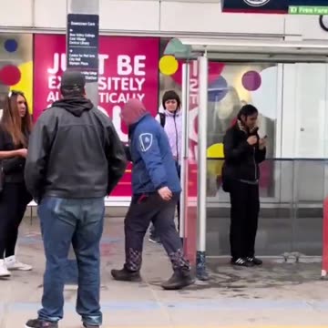 Woman beaten in Canada and no one intervenes.