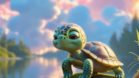 Tiko the Turtle and the Sky Mirror 🌙🐢#Trending #AnimatedStory #AnimalStory #TikoTheTurtle