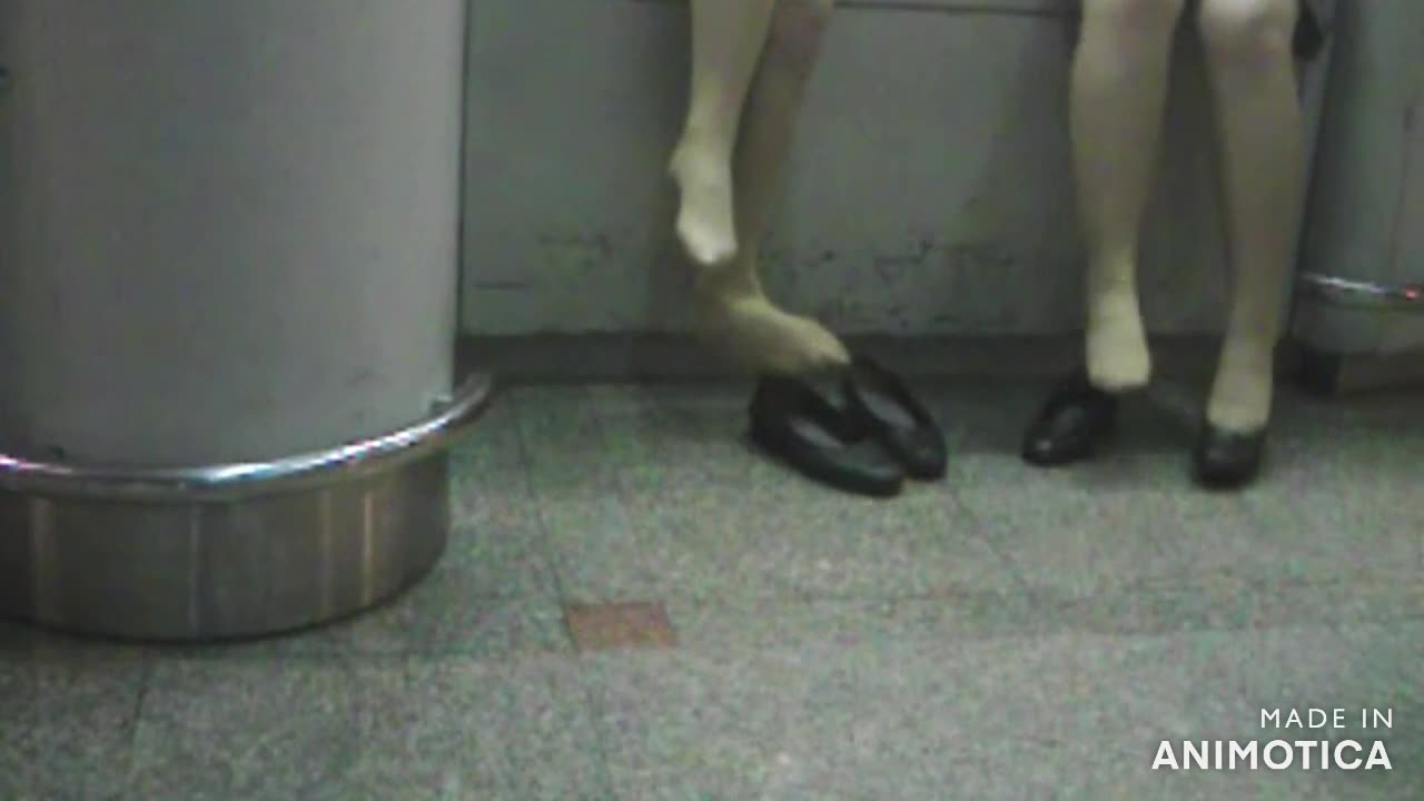 Airport ground service ladies resting on the counter...