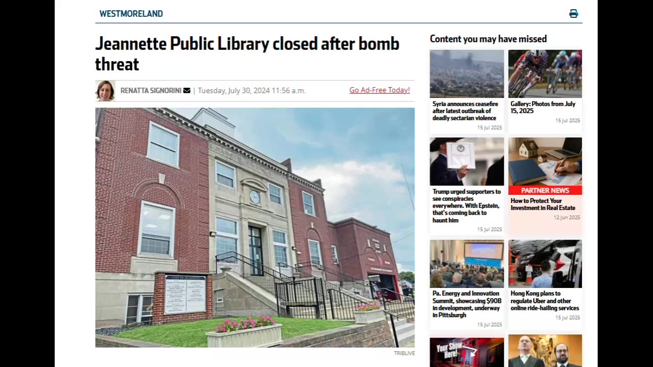 @REALTALKWITHJAKE hoax bomb threat to library