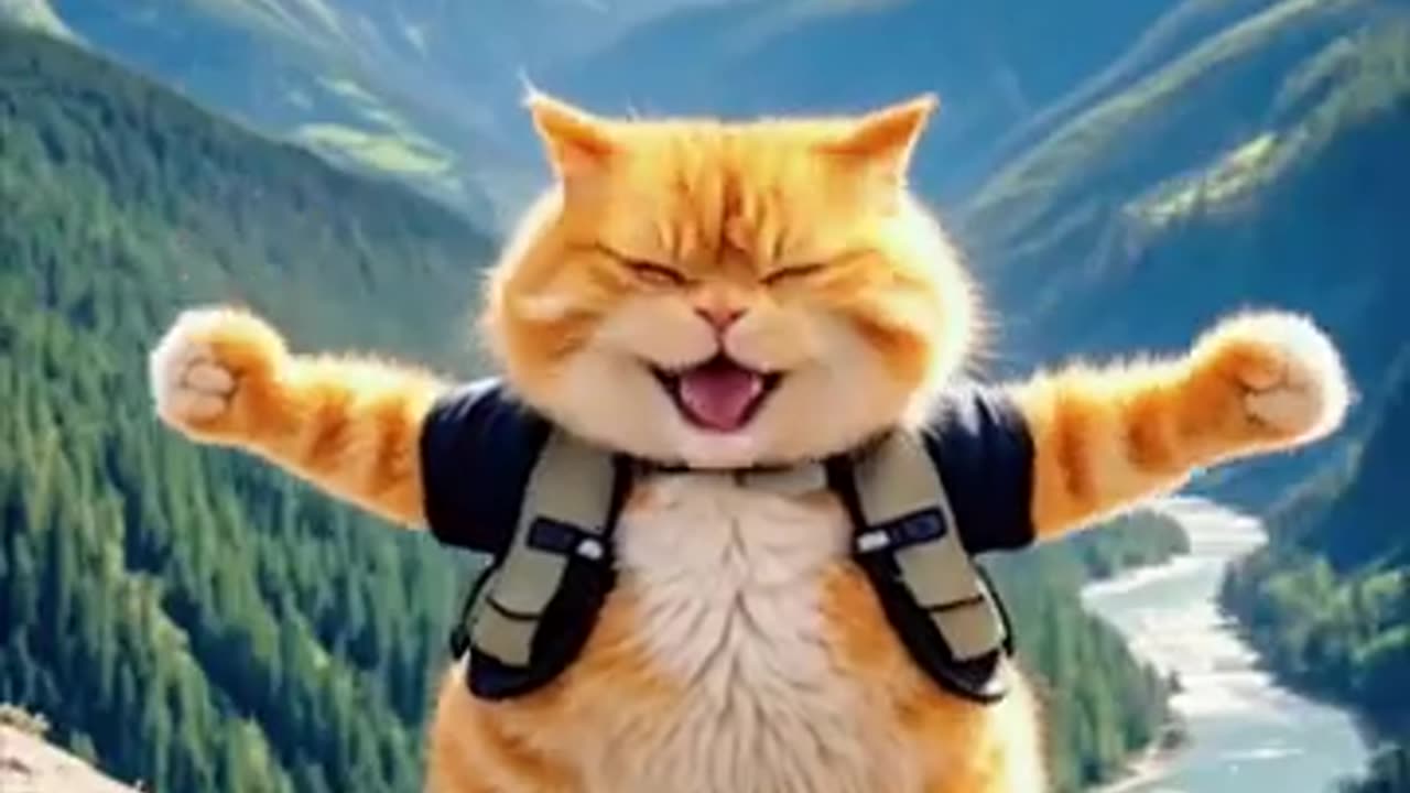 Funny cat drinking coffee