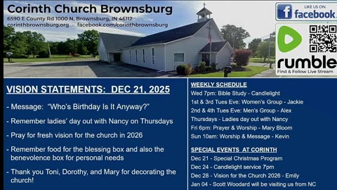 Corinth 12-21-2025: Who's Birth Is It Anyway?