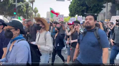 This is the largest number of protesters in Los Angeles yet. Long night ahead