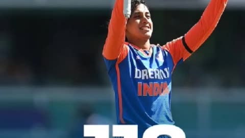 IndiaW beat EnglandW by 97 runs in 1st T20 in Nottingham. Smriti Mandana POTM #rainasports
