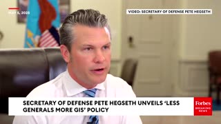 BREAKING NEWS Hegseth Unveils 'Less Generals, More GIs' Reform For The Pentagon