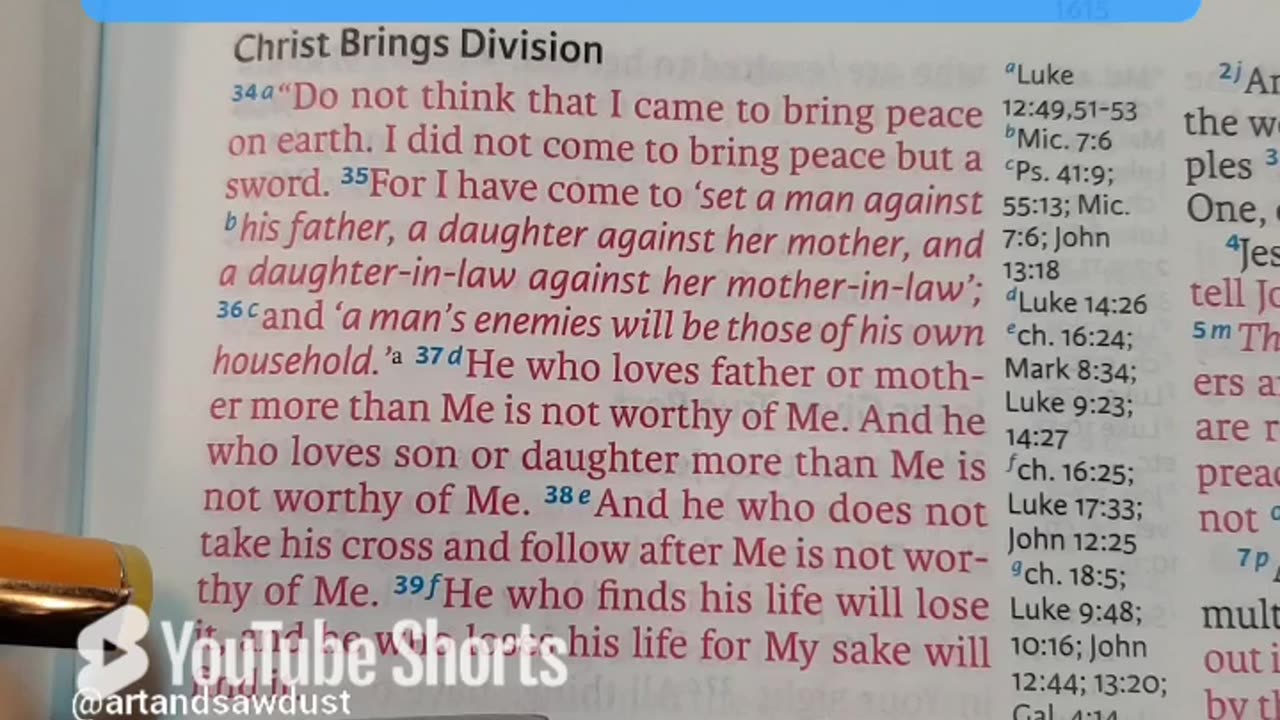 CHRIST Brings Division..