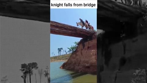 ⚔️ Unbelievable! Knight's Fall from a Bridge Will Take Your Breath Away! 🏰