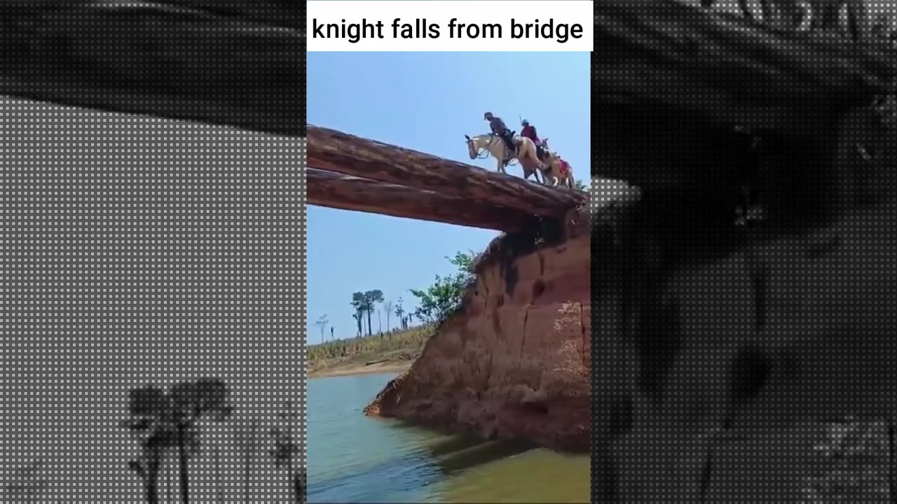 ⚔️ Unbelievable! Knight's Fall from a Bridge Will Take Your Breath Away! 🏰