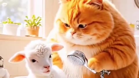 Farak Frenzy: Cat's Town Stroll with sheep and eat it