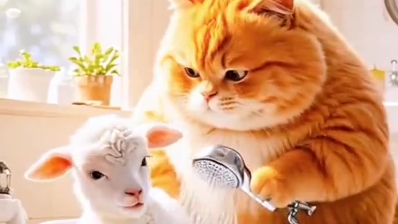 Farak Frenzy: Cat's Town Stroll with sheep and eat it