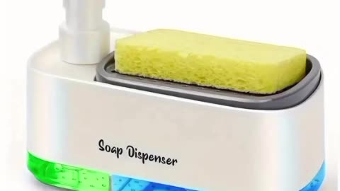 Modern Soap Dispenser for Kitchen | Leak-proof Design with Sponge Holder