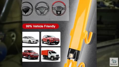Tevlaphee Steering Wheel Lock - Heavy Duty Antitheft Device and Car Security Loc