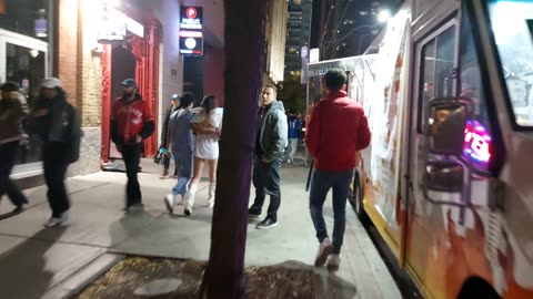 【4K】Saturday Night Walk Toronto Canada 🇨🇦