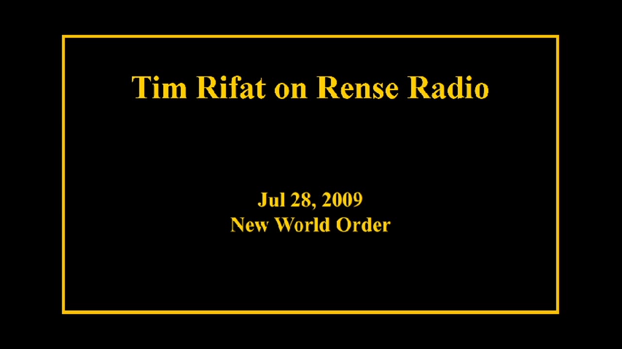 Jul 28, 2009 - New World Order