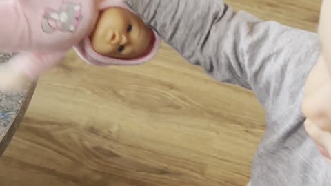 Baby Kayla Playing With Her Baby Doll 🧸