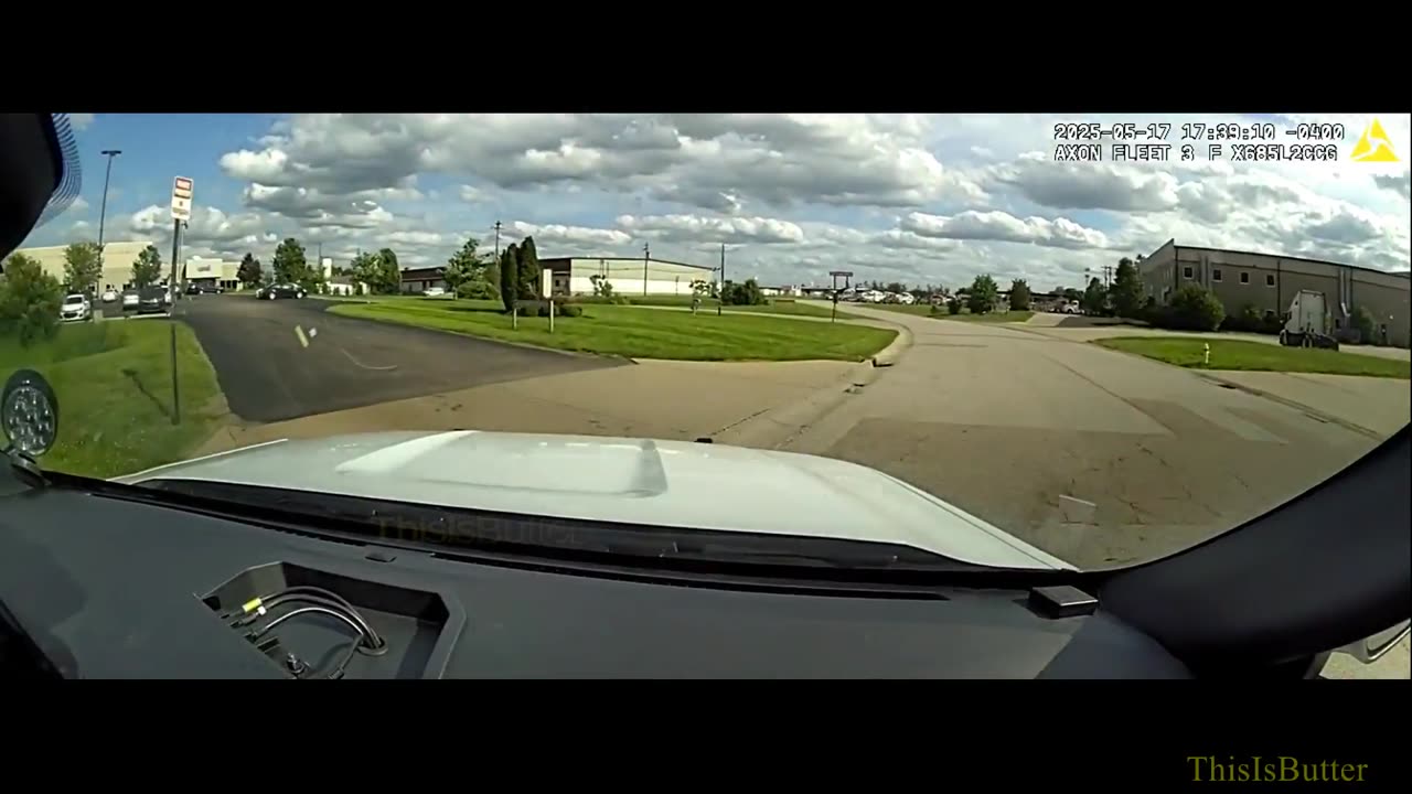 Cruiser cam shows beginning and end of police chase through suburban Cincinnati