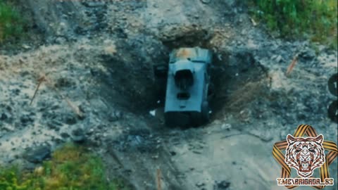 🚗💥 Ukraine Russia War | Ukrainian Armored Vehicle Destroyed in Massive Crater | RCF