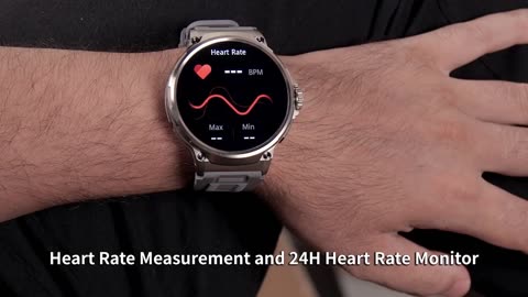 New Large Capacity Battery Smart Watch Sports Health Tracking Waterproof Bluetooth Call