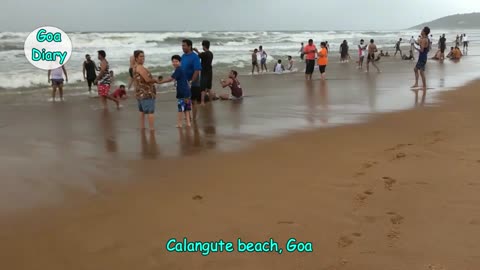 Goa Day-1: Calangute Beach, Baga Beach, Sea Bathing, Restaurants near beach, St Anthony's Chapel