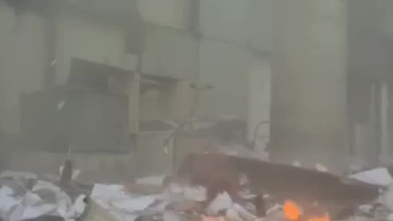 BREAKING: Aftermath of the Israeli attack on Iran's state TV building.