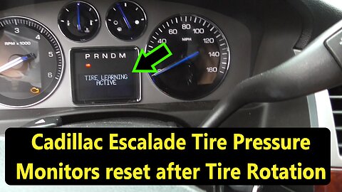 Cadillac Escalade Tire Pressure Monitor (TPM) Reset - Super Simple