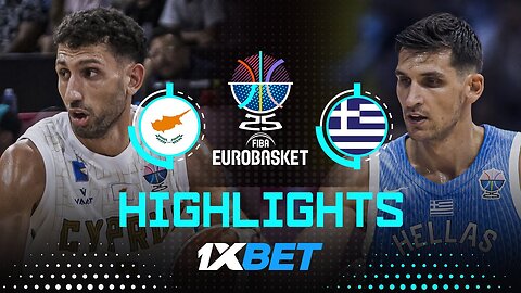 Cyprus 🇨🇾 vs Greece 🇬🇷 _ 1XBET Highlights _ FIBA EuroBasket 2025