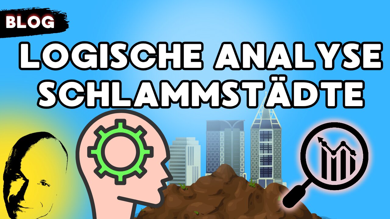 Logische Analyse- illustriet an Schlammstädten