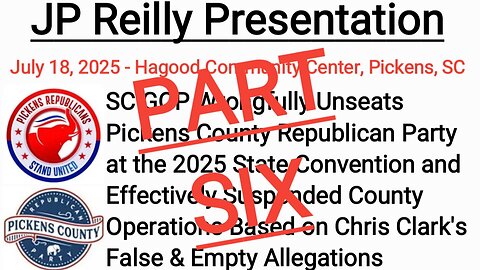 SC GOP Unseats Pickens, Part 6