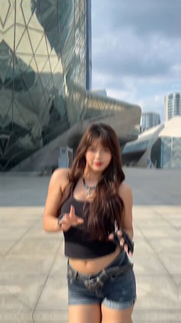 Dancing beautiful girl