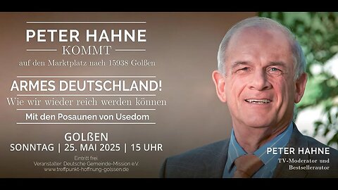 ☝️🥔🪠🧠📢Peter Hahne Armes Deutschland! - Wie wir wieder reich werden - 🎇🎯