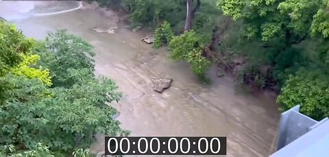 Guadalupe River Flood Time-Lapse – Kerrville, Texas Bridge Overflow July 2025