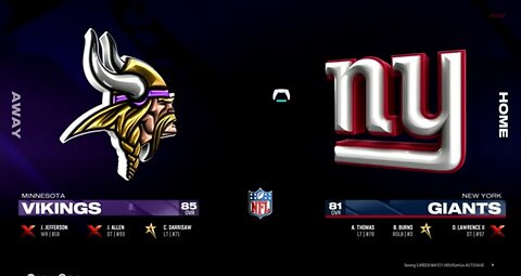 Ep1 Giants Franchise: vs Vikings: Dart gets the start!