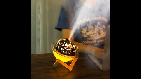 2-in-1 Projection Lamp & Humidifier, with Color-changing Light & 2 Spray Modes, for Bedroom, Office