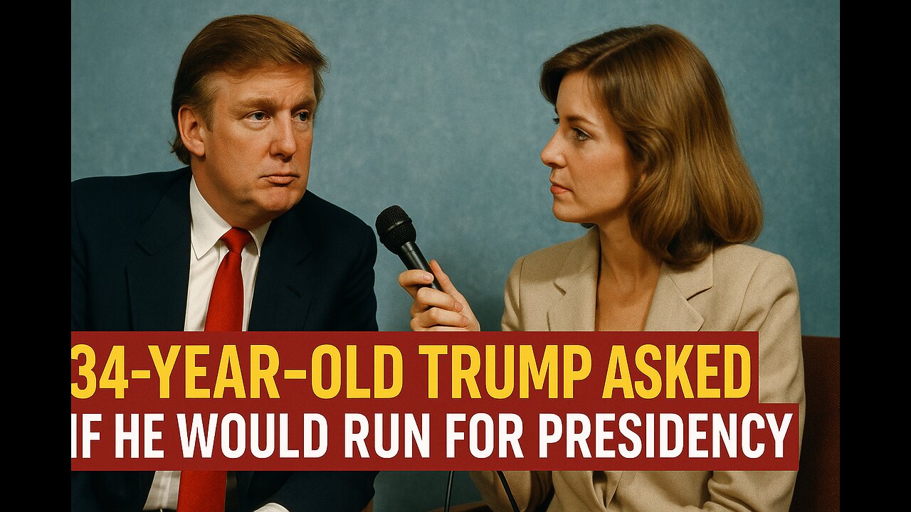34 YEAR OLD TRUMP ASKED IF HE WOULD RUN FOR PRESIDENCY