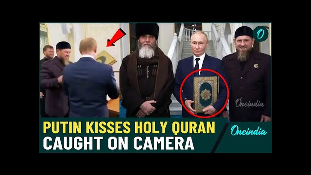 Putin Kisses Gold-Encrusted Quran At Chechen Mosque Before Biggest Kursk Operation In Russia