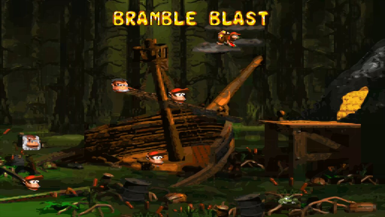 DONKEY KONG COUNTRY 2™ : DIDDY'S KONG QUEST™ / ACT 3. KREM QUAY / A3#6. BRAMBLE BLAST! DK